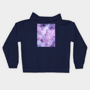 Layered bright pink and purple bubbles Kids Hoodie